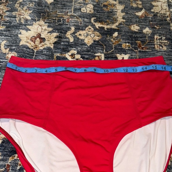 LIME RICKI Swimwear Women’s High-Waisted Swim Bottoms 2XL STYLE LR-637 RED - Picture 5 of 11